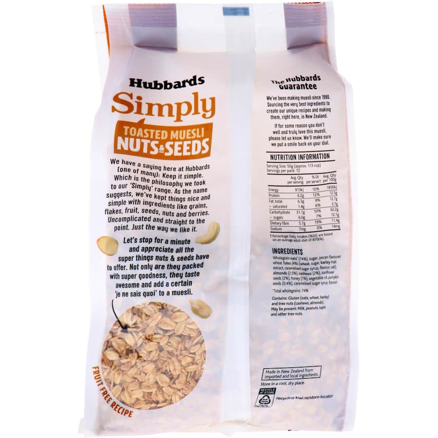 Hubbards Simply Muesli Nuts & Seeds 600g