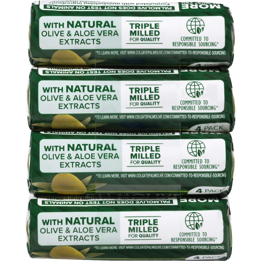 Palmolive Naturals Bar Soap Olive & Aloe Vera 90g bars 4pack