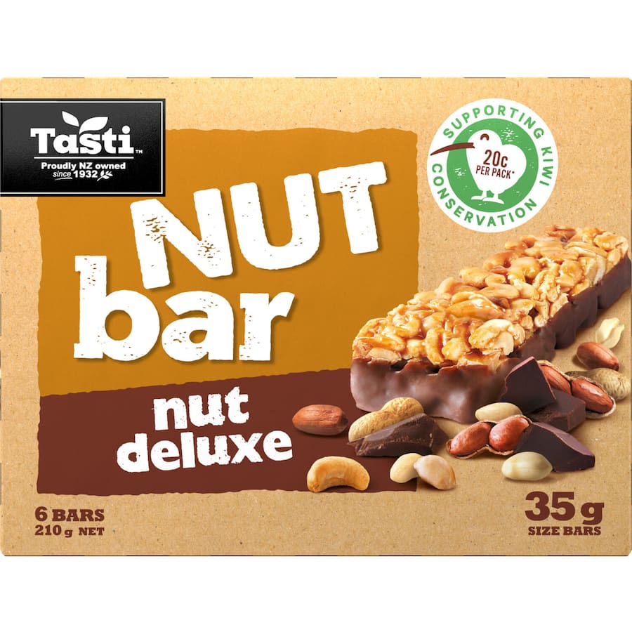 Tasti Nut Bars Deluxe 6pk 210g