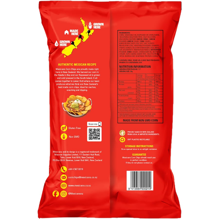 Mexicano Corn Chips Tasty Cheese 170g