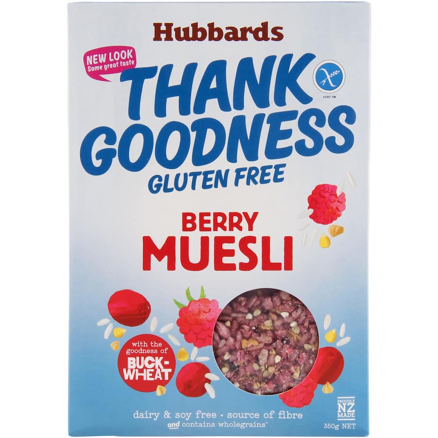 Hubbards Thank Goodness Muesli Berry Gluten Free Box 350g