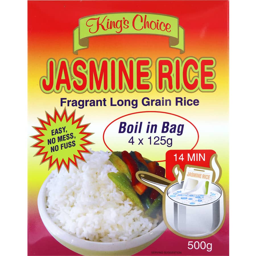 Kings Choice Jasmine Rice Boil In Bag 4 x 125g