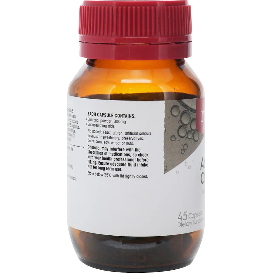 Red Seal Charcoal Activated 300mg Capsules 45 caps