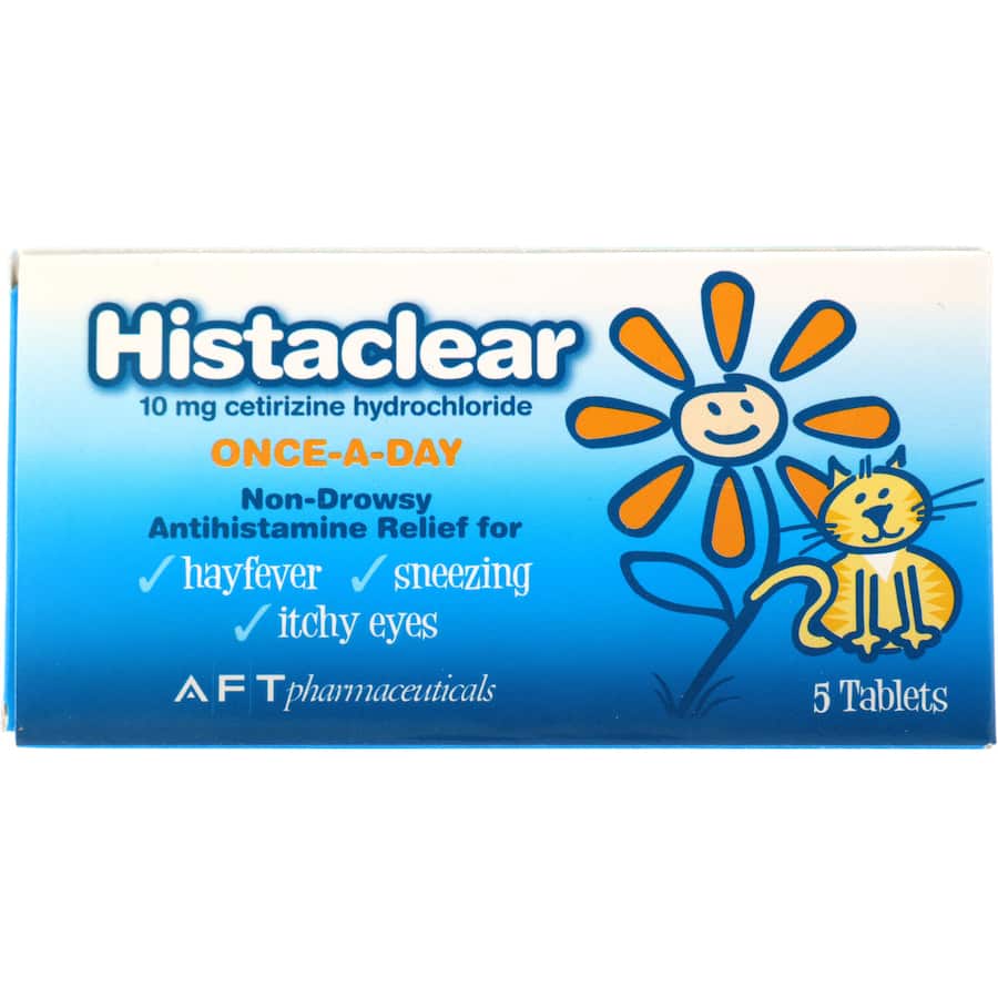 Histaclear Allergy Relief Hayfever Sneezing Itching Eye Tablets 5pack