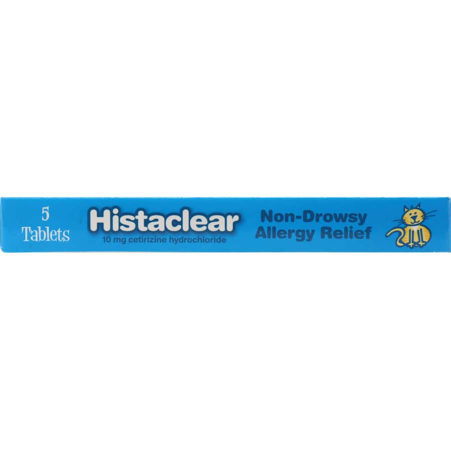 Histaclear Allergy Relief Hayfever Sneezing Itching Eye Tablets 5pack