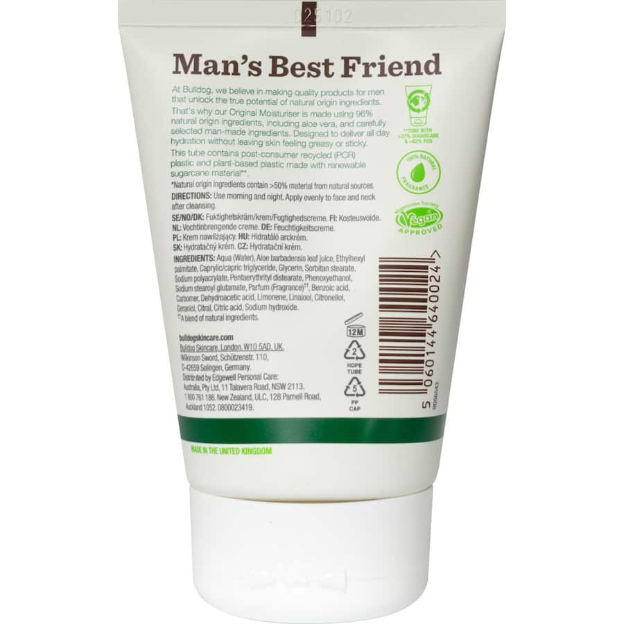 Bulldog Moisturiser Original Tube 100mL