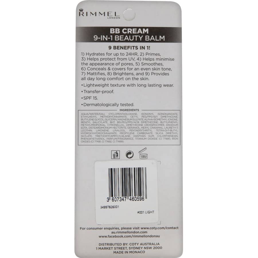 Rimmel Bb Cream Light 30mL