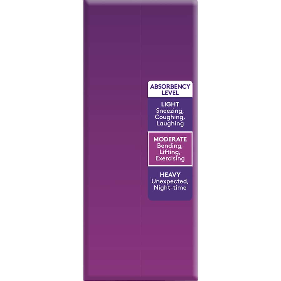 Poise Womens Continence Pads Regular 16pack