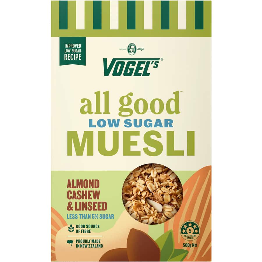Vogels All Good Muesli Almond, Cashew & Linseed 500g