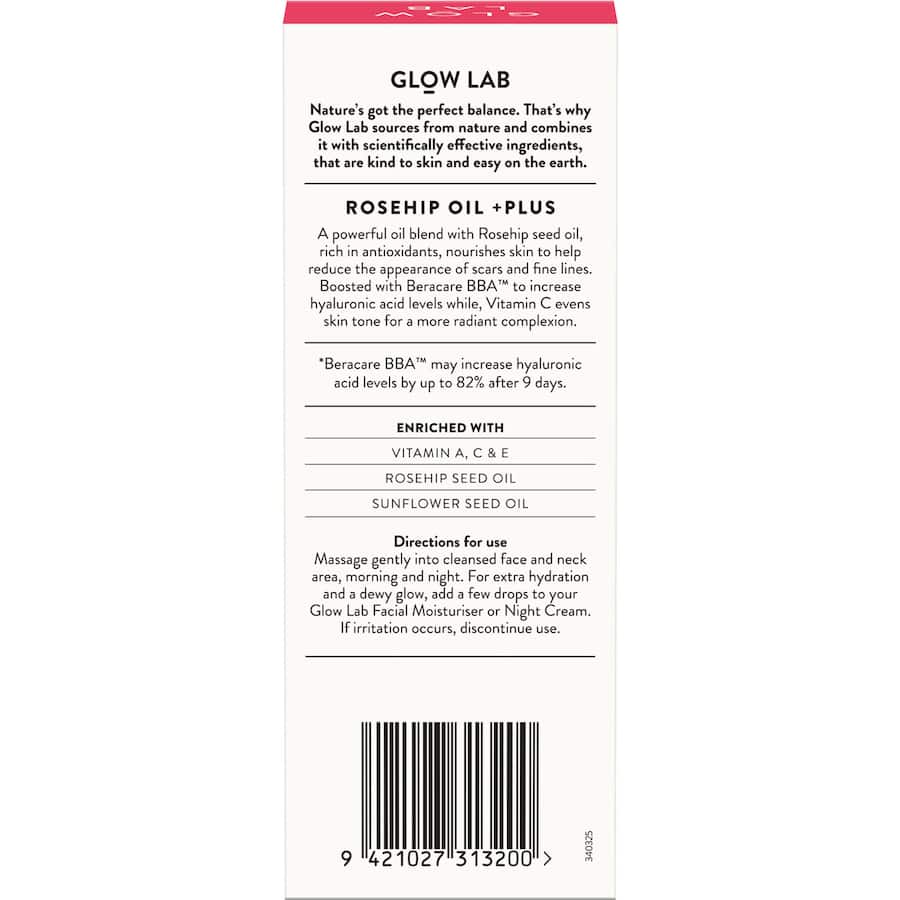 Glow Lab Facial Oil Rosehip Plus 20mL