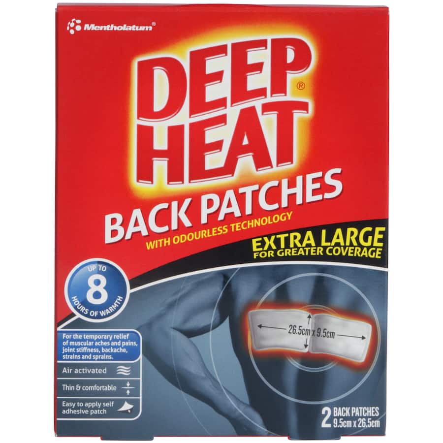 Deep Heat Back Patches 2pack