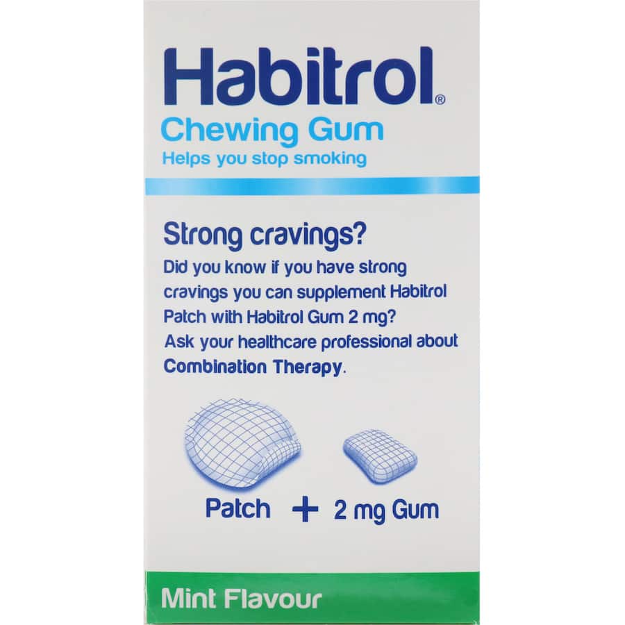 Habitrol Quit Smoking Product Mint Flavour Gum 2mg 96 peLLets
