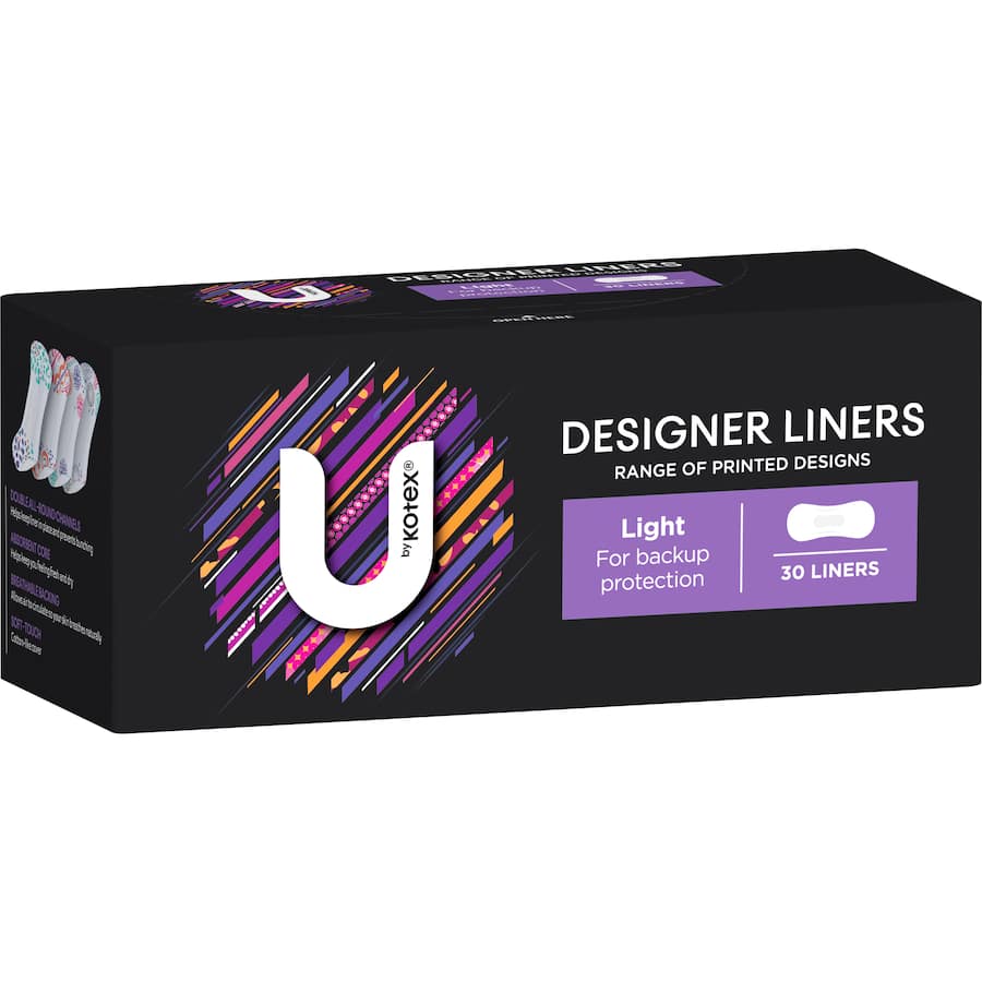 U By Kotex Designer Panty Liners Protection 30pack