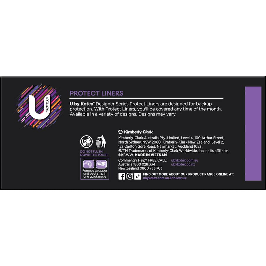 U By Kotex Designer Panty Liners Protection 30pack