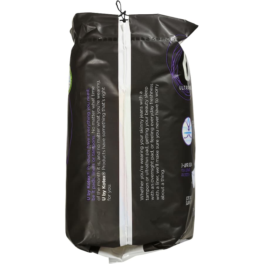 U By Kotex Ultra Thins Pads Overnight With Wings 10pack