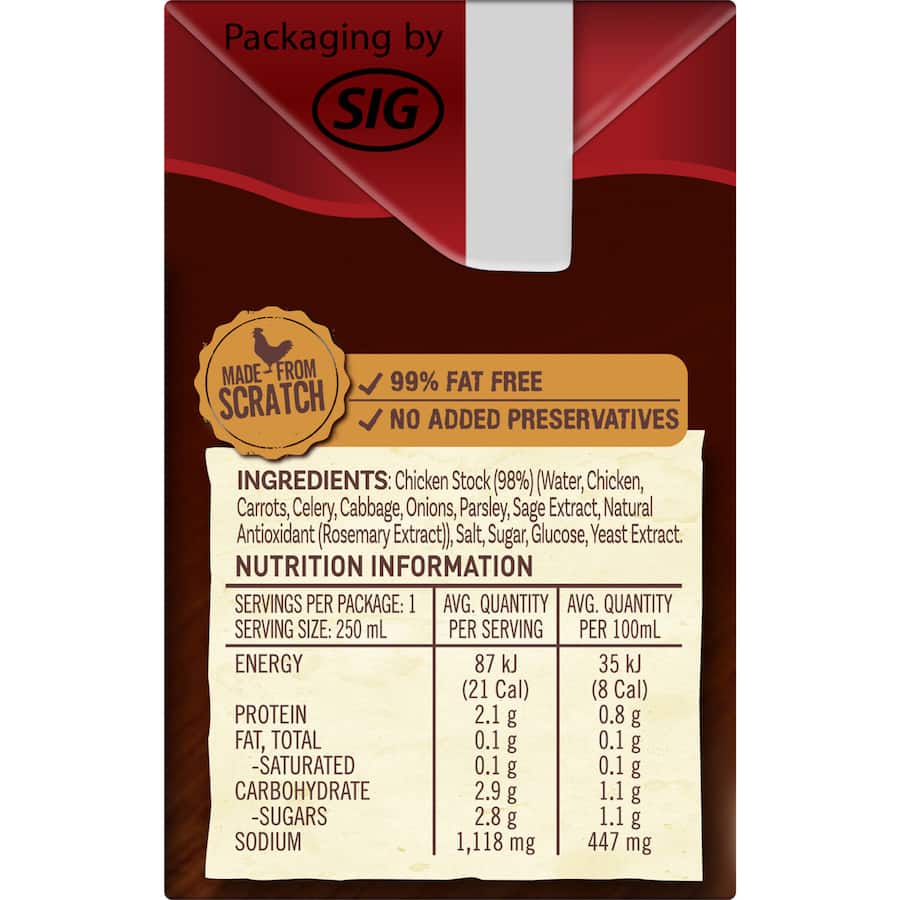 Campbells Real Stock Chicken Stock Liquid Carton 250mL