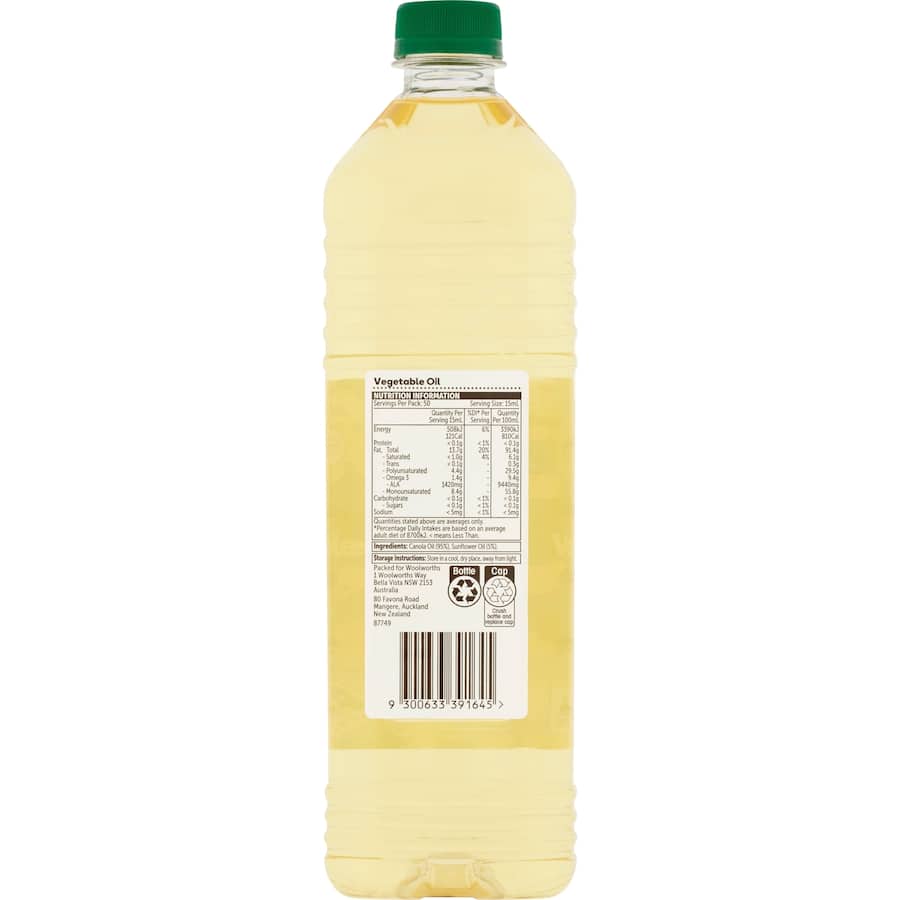 Woolworths Vegetable Oil 750mL