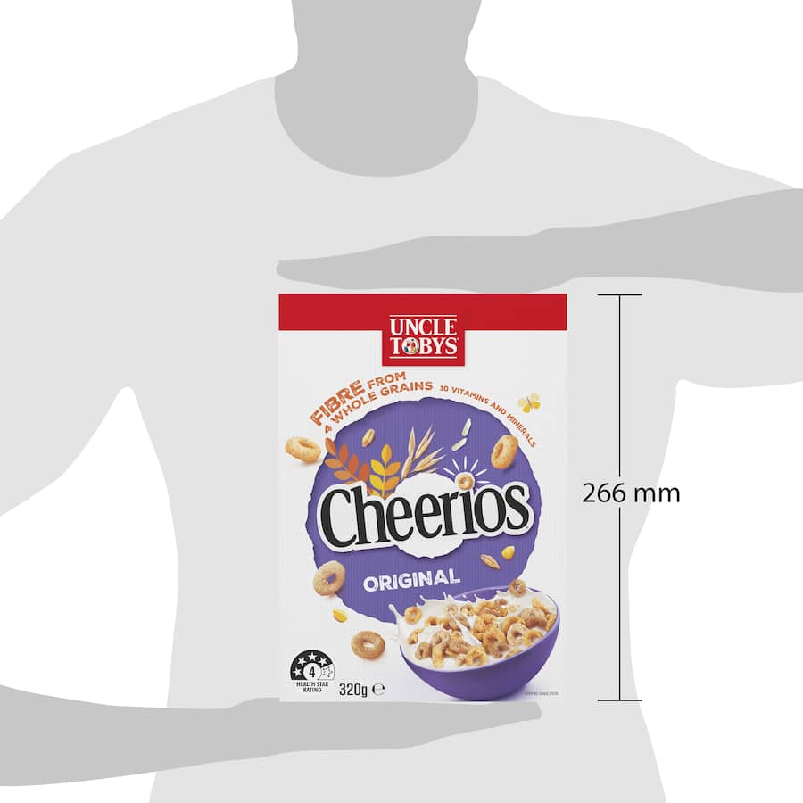 Uncle Tobys Cheerios Cereal Original Wholegrain Box 320g