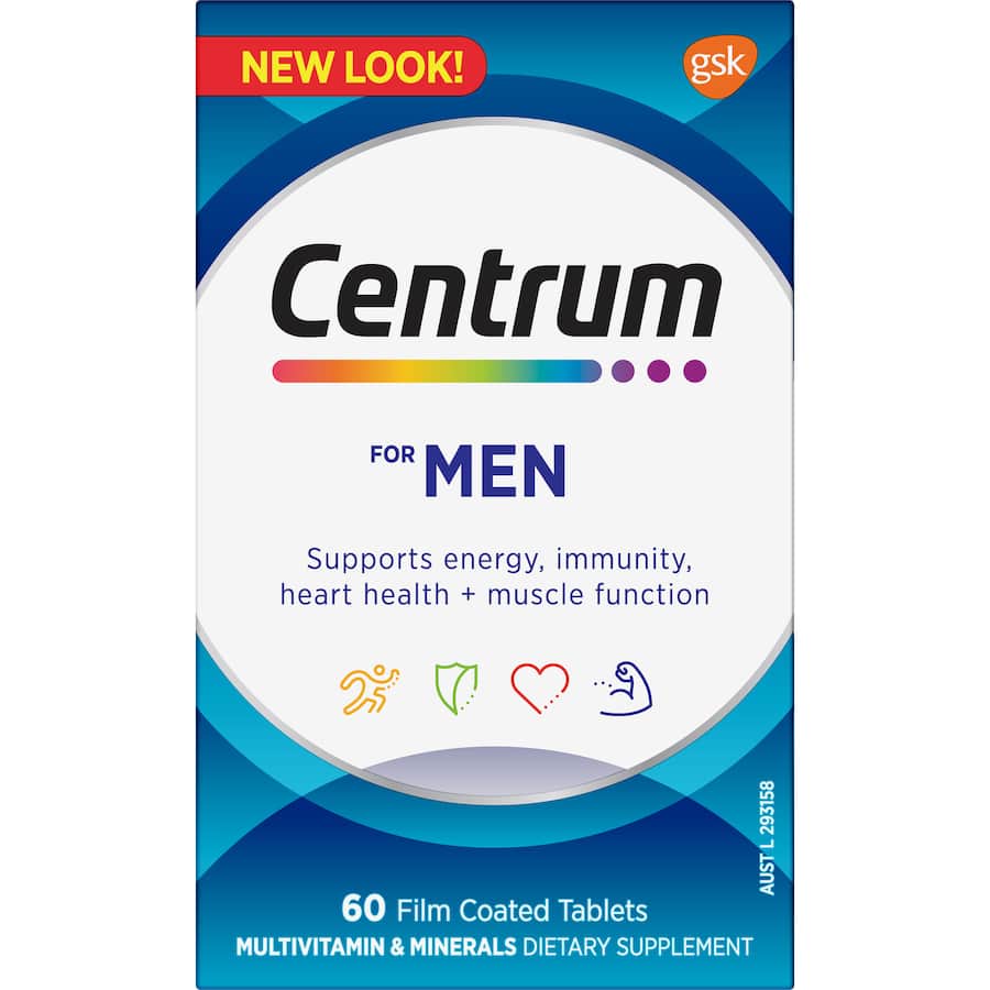 Centrum Men Daily Multivitamin Supplements Tablets 60pack