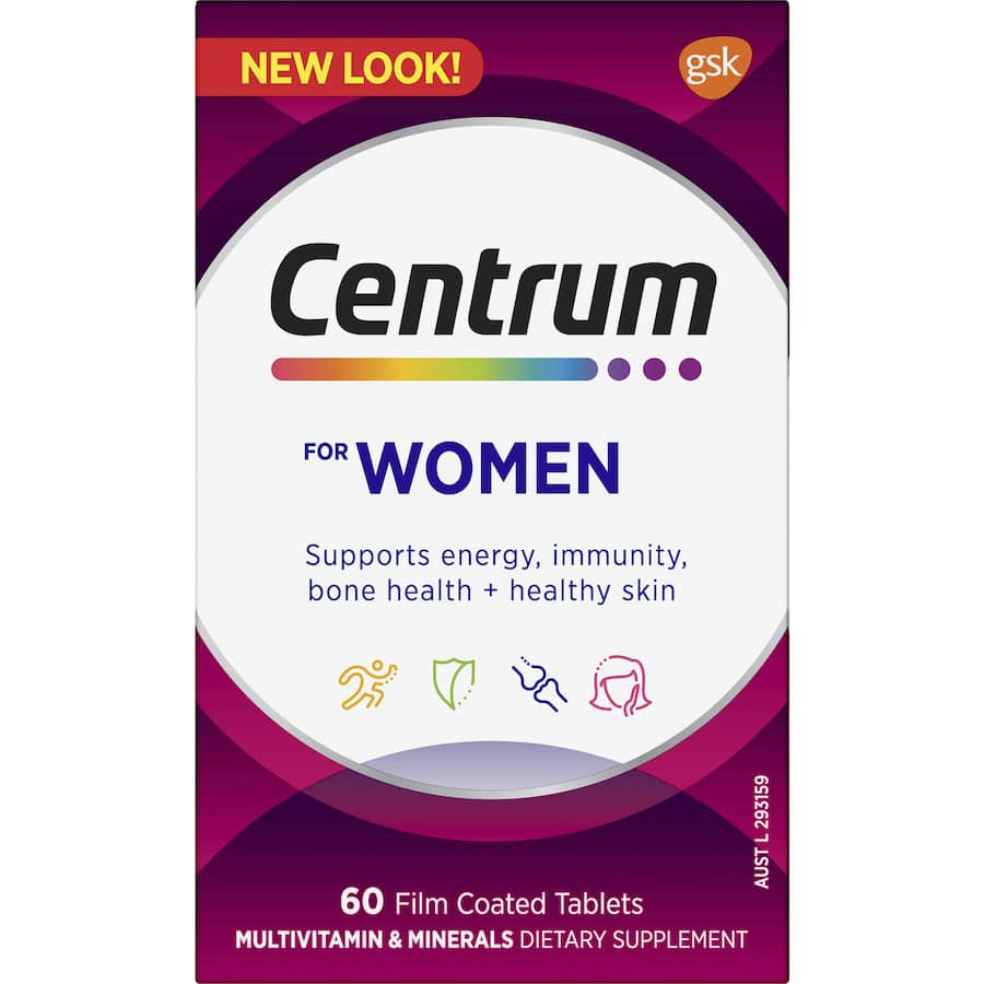 Centrum Women Daily Multivitamin Supplements Tablets 60pack