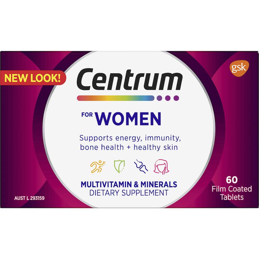Centrum Women Daily Multivitamin Supplements Tablets 60pack