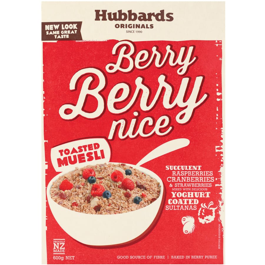 Hubbards Berry Berry Nice Muesli Toasted 600g