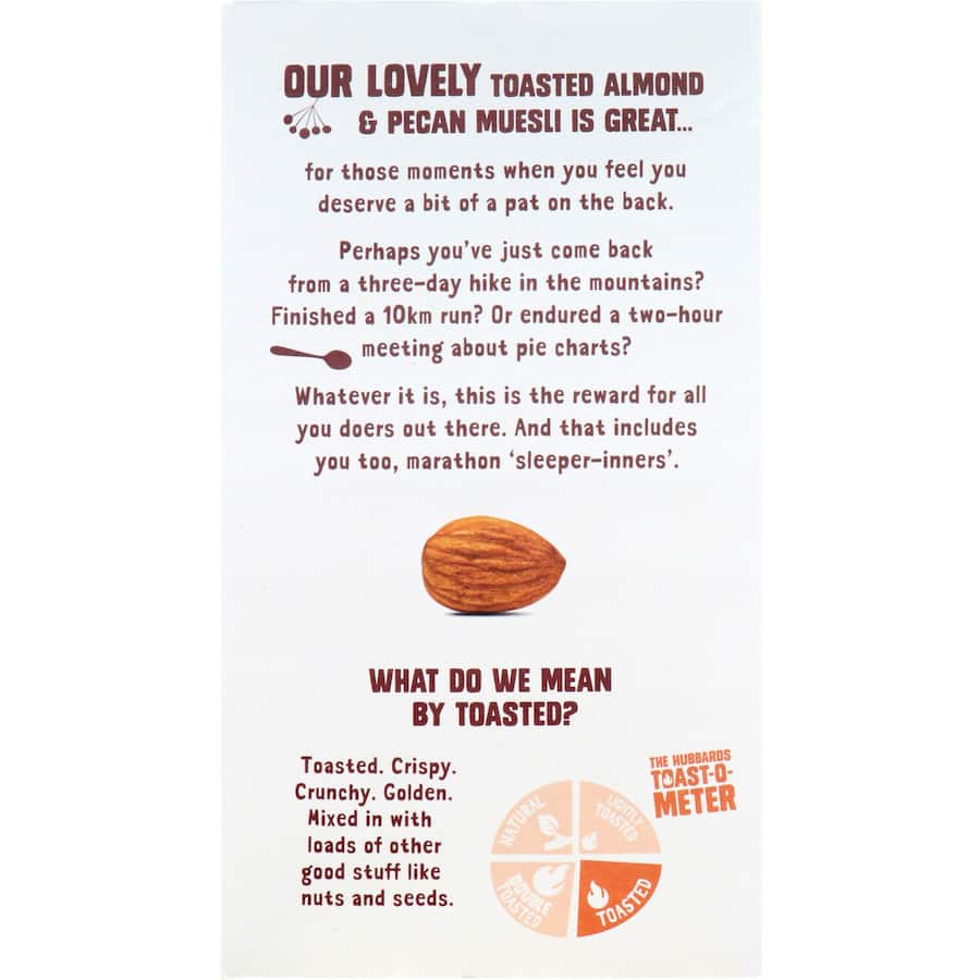Hubbards Amazing Muesli Toasted Almond & Pecan 550g