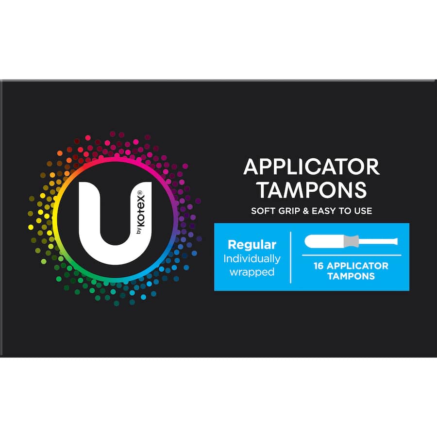 U By Kotex Tampons Regular With Applicator 16pack
