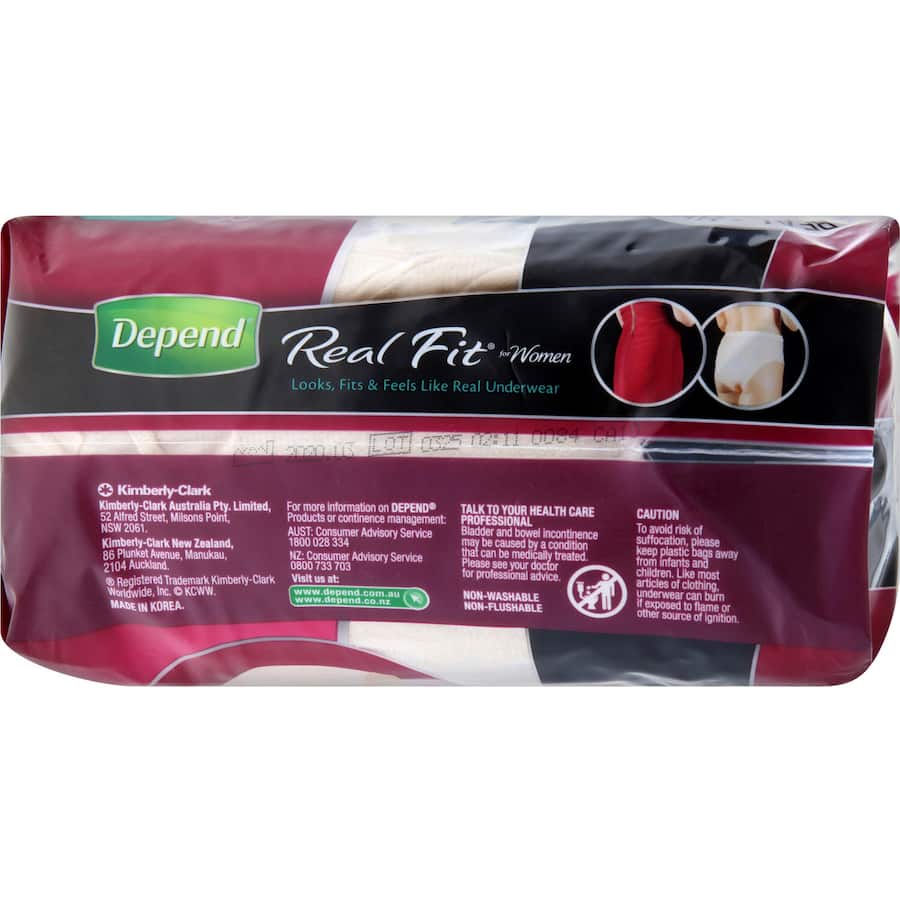 Depend Real Fit Womens Underwear Continence Pants Xl 8pack