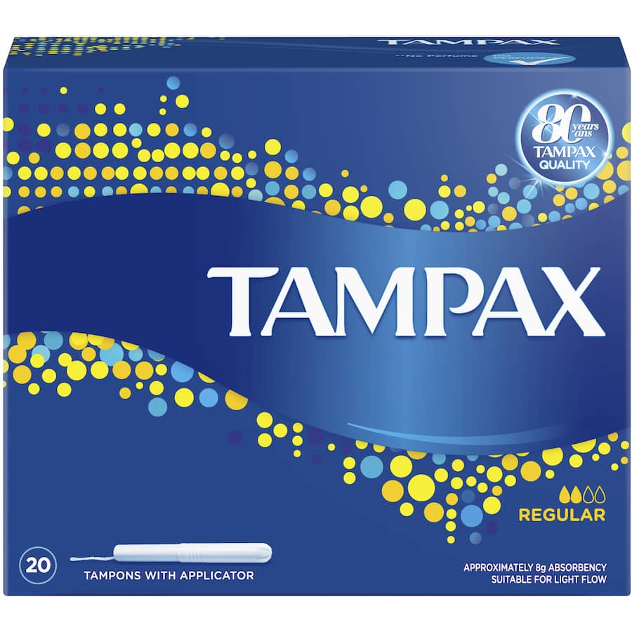 Tampax Regular Tampons Light Flow With Applicator 20pack