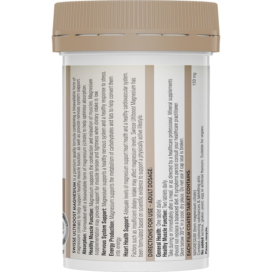 Swisse Ultiboost Magnesium Bone & Muscle Health Tablets 60pack