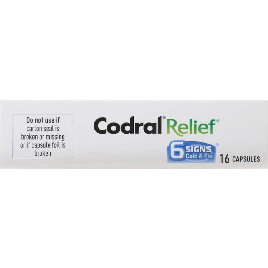 Codral Cold & Flu + Mucus Cough Capsules 16pack