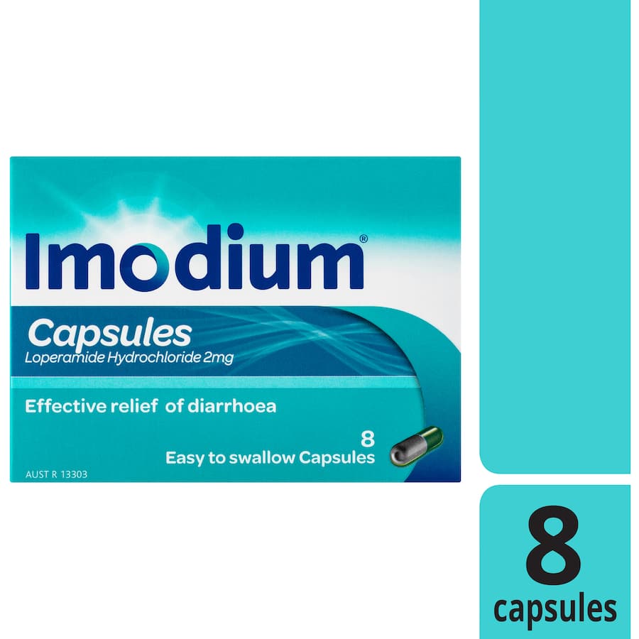 Imodium Diarrhoea Relief 2mg Capsules 8pack
