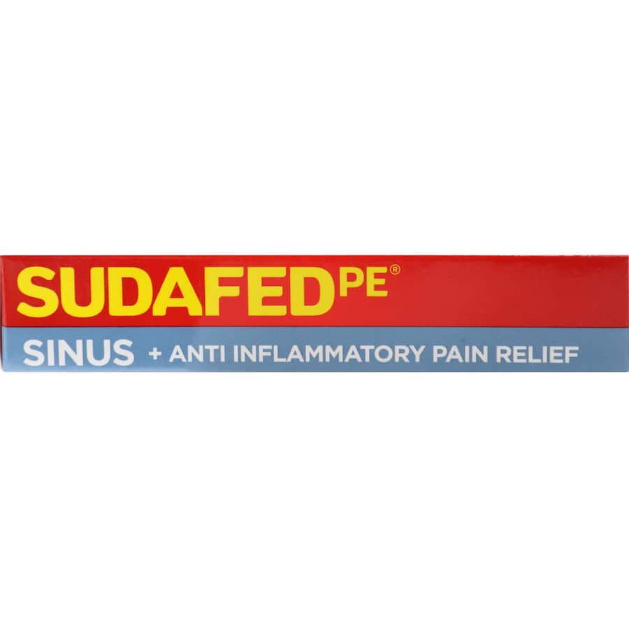 Sudafed Pe Cold, Flu & Sinus Remedy Anti-inflammatory 20pack