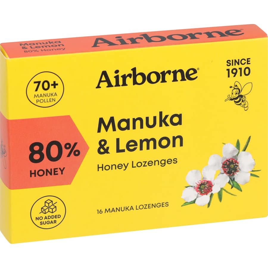 Airborne Lozenges Manuka Honey & Lemon 16pack