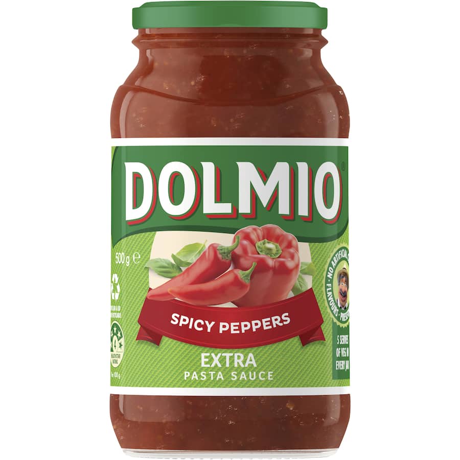 Dolmio Extra Pasta Sauce Spicy Peppers 500g