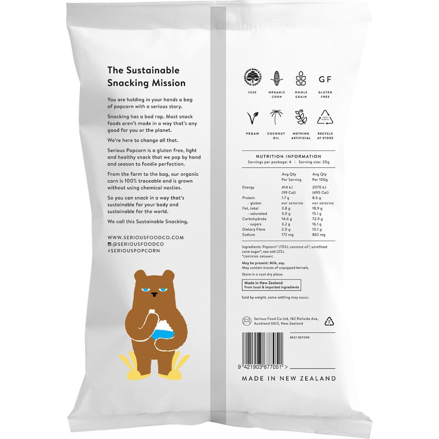 Serious Organic Popcorn Sweet & Salty 80g