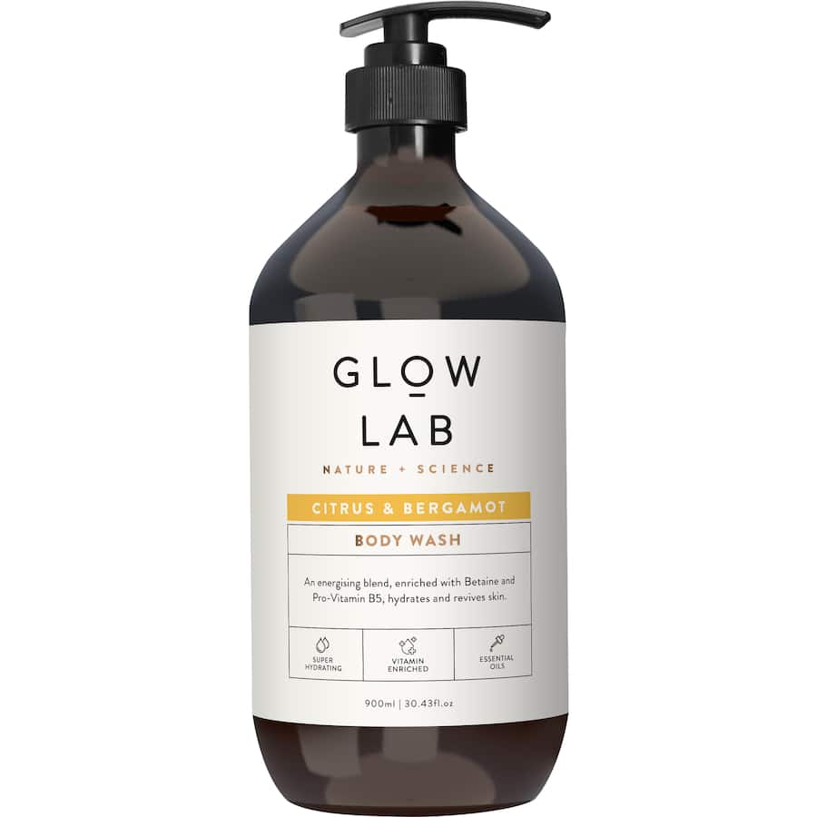 Glow Lab Body Wash Citrus And Bergamot Pump 900mL