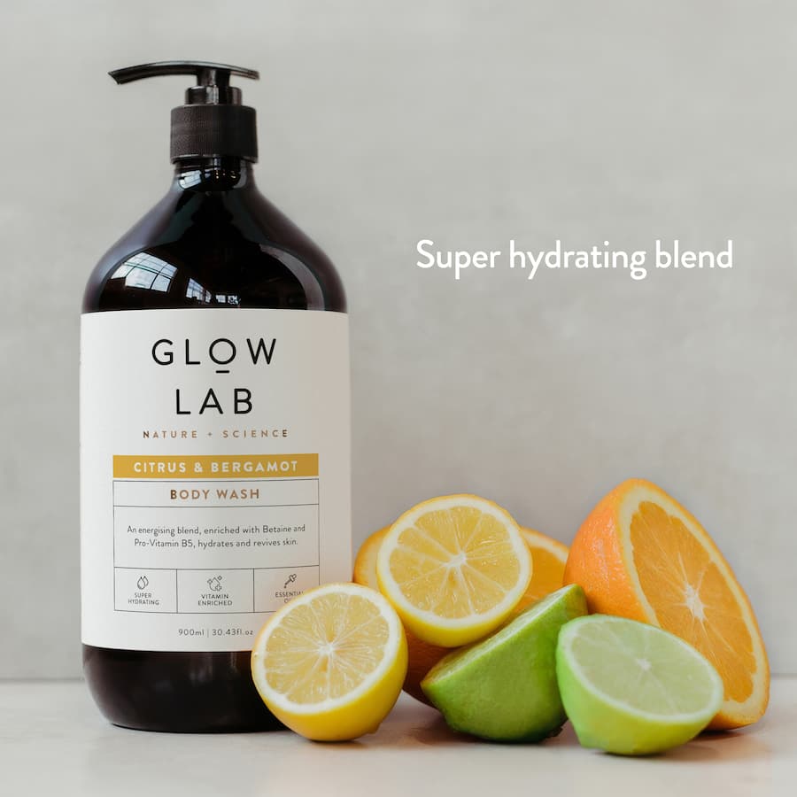 Glow Lab Body Wash Citrus And Bergamot Pump 900mL
