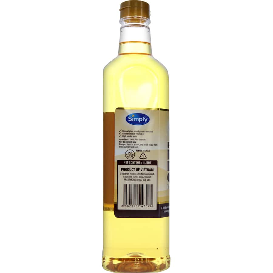 Simply Rice Bran Oil 1L