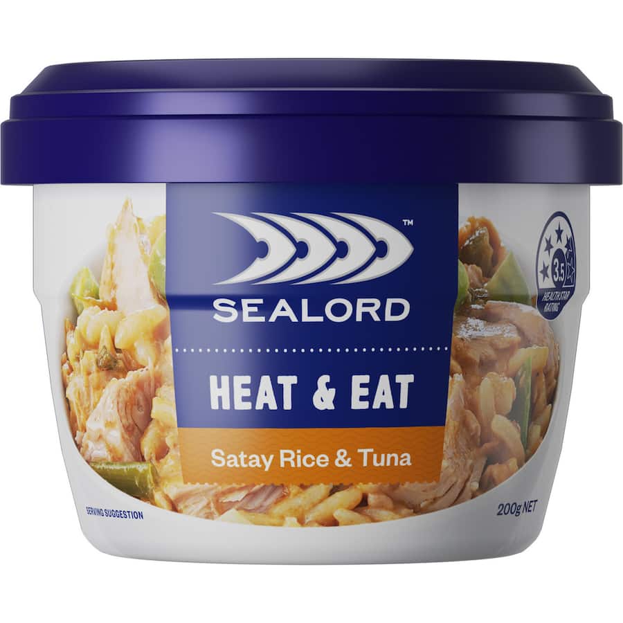 Sealord Heat & Eat Tuna & Satay Rice Pottle 200g