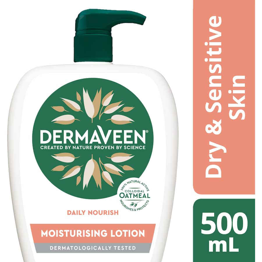 Dermaveen Moisturising Lotion For Dry & Sensitive Skiin Pump 500mL