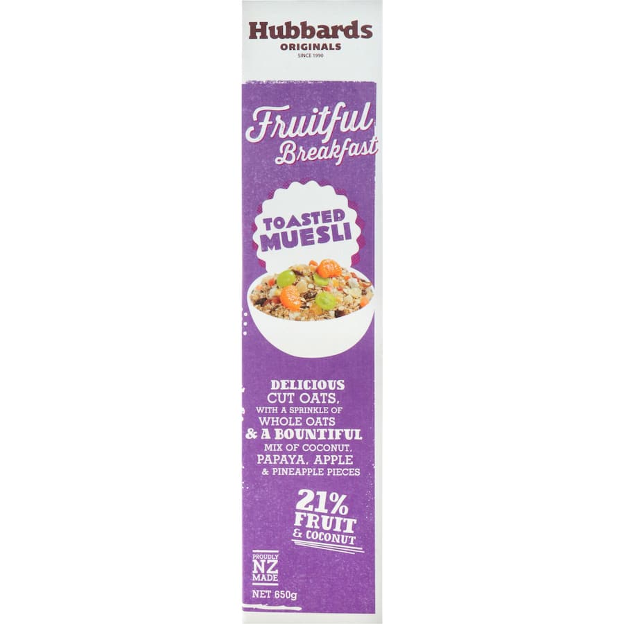 Hubbards Fruitful Breakfast Muesli Toasted Box 650g