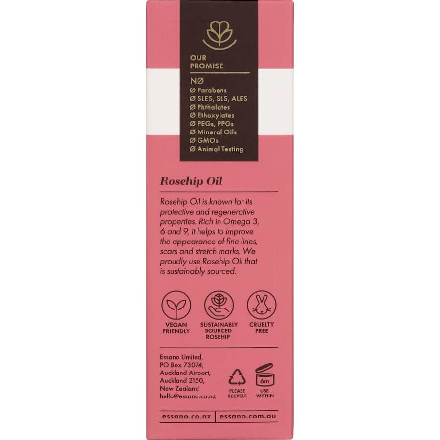 Essano Certified Organic Rosehip Oil  20mL