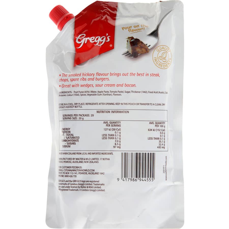 Greggs Bbq Sauce Smokey Bbq Pouch refill 590g