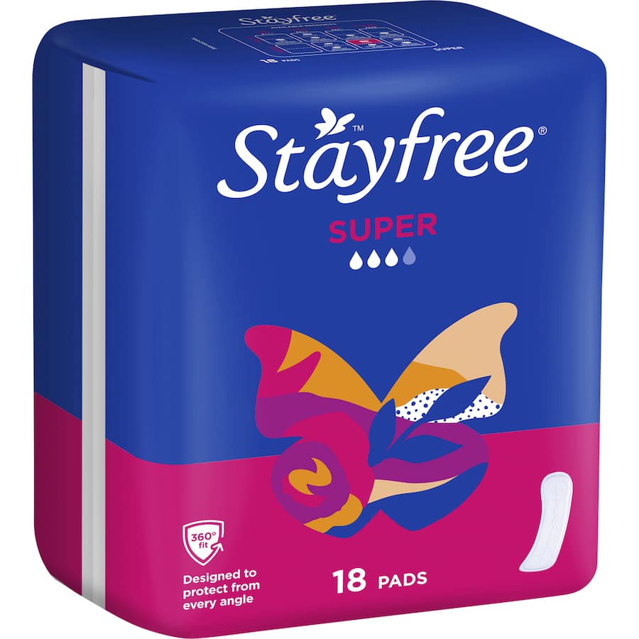 Stayfree Pads Super No Wings 18pack