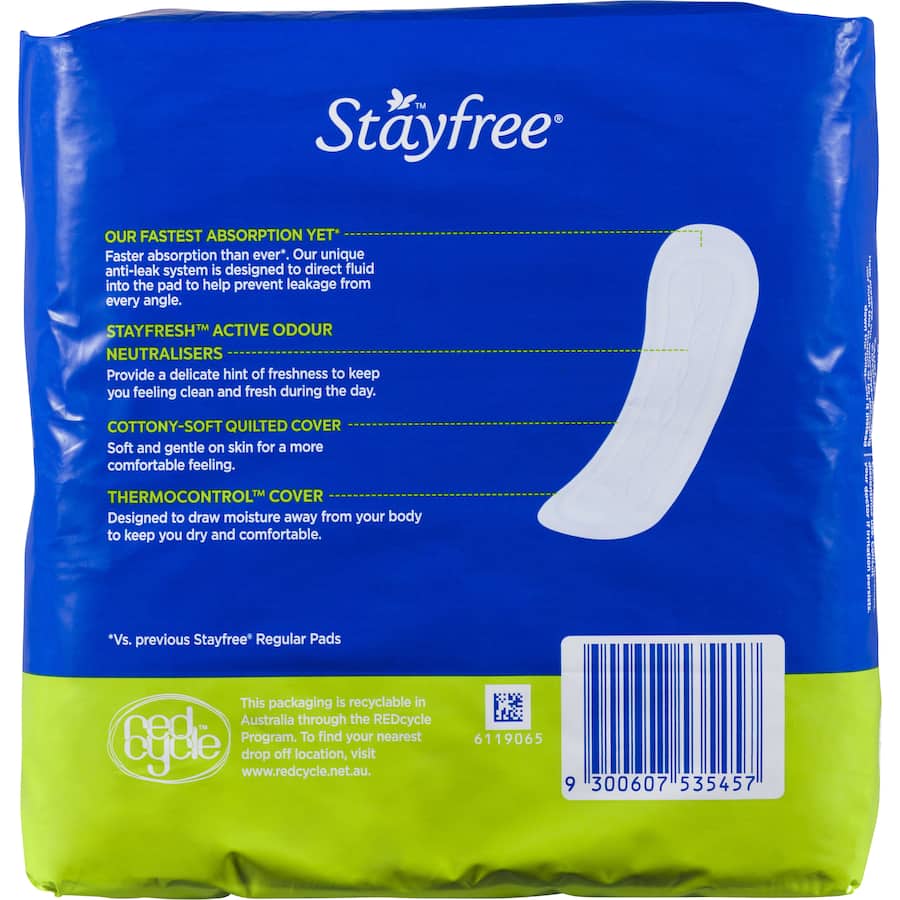 Stayfree Pads Regular No Wings 20pack