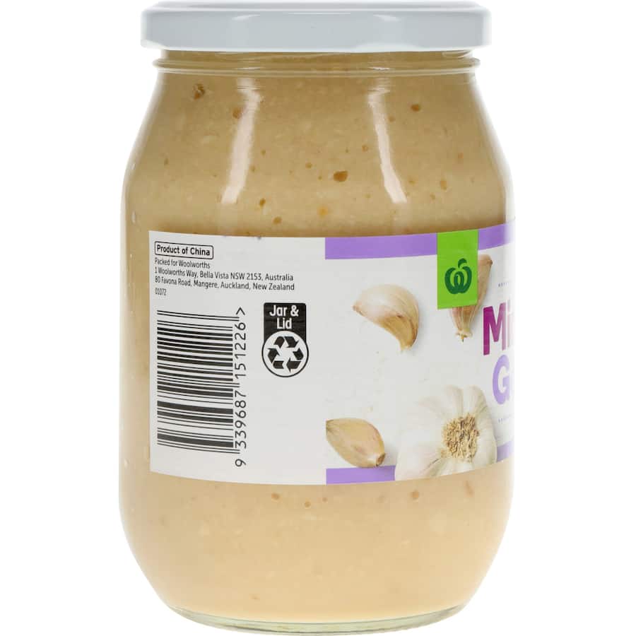 Woolworths Garlic Minced Jar 500g