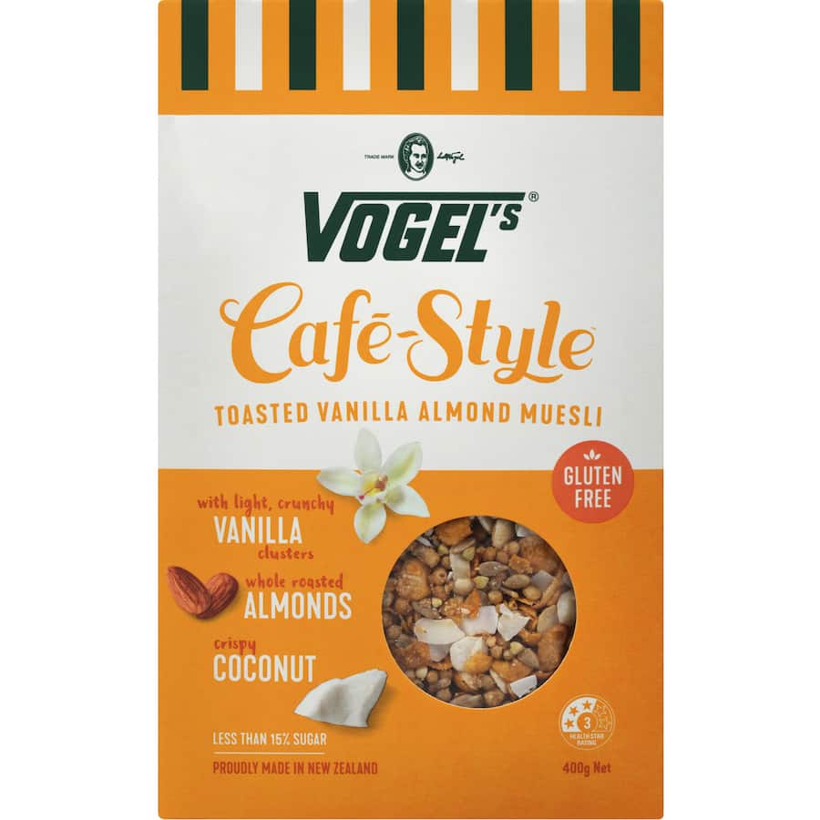 Vogels Cafe Style Muesli Vanilla & Almond 400g