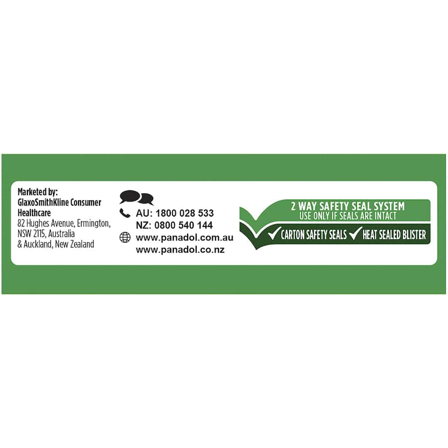 Panadol Rapid Soluble For Fast Pain Relief Paracetamol 500mg 20pack